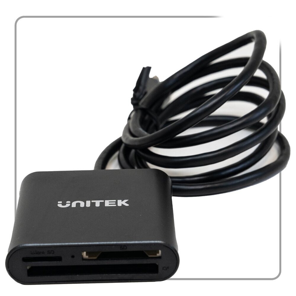 Unitek Aluminum 3-Slot USB 3.0 Card Reader SD, Micro SD, CompactFlash